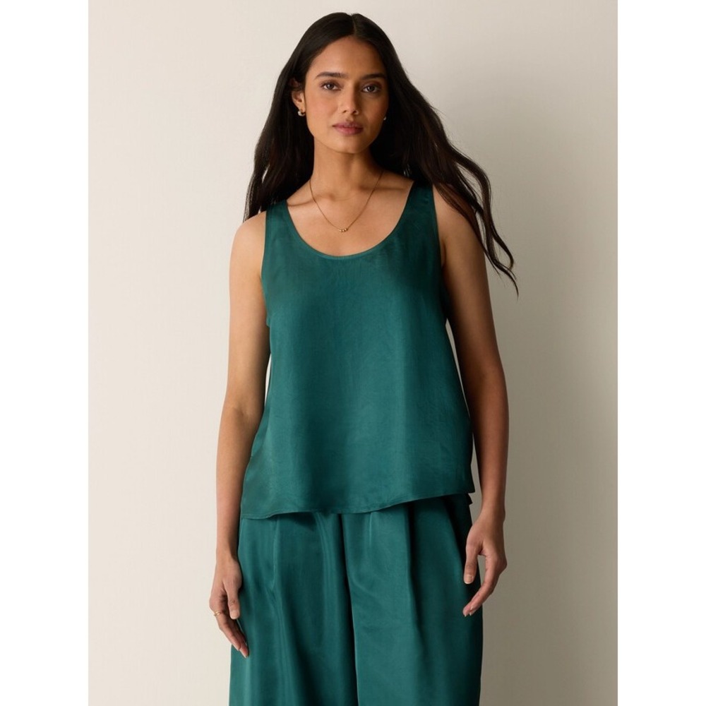 Eileen Fisher Scoop Neck Tank Kelp Green Size Small New With Tags